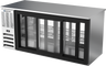 Beverage-Air - 72" Stainless Steel Pass-Thru Back Bar Refrigerator w/ 6 Sliding Glass Doors - BB72HC-GS-PT-S
