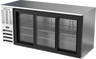Beverage-Air - 72" Stainless Steel Back Bar Refrigerator w/ 3 Sliding Glass Doors - BB72HC-GS-S