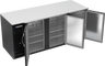 Beverage-Air - 78" Black Back Bar Refrigerator w/ 3 Solid Swing Doors - BB78HC-B