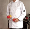 Premium - Large White Chef Coat with Black Trim - 5325LG