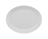 G.E.T - Settlement 10" x 7.75" American White Oval Coupe Platter (12 Per Case) - OP-1080-AW