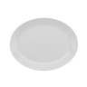 G.E.T - Settlement 12" x 9.5" American White Oval Coupe Platter (12 Per Case) - OP-1300-AW