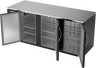 Beverage-Air - 78" Black Food Rated Back Bar Refrigerator w/ 3 Solid Swing Doors - BB78HC-F-B