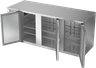 Beverage-Air - 78" Stainless Steel Food Rated Back Bar Refrigerator w/ 3 Solid Swing Doors - BB78HC-F-S