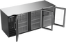 Beverage-Air - 78" Black Food Rated Back Bar Refrigerator w/ 3 Swing Glass Doors - BB78HC-FG-B