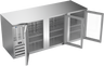 Beverage-Air - 78" Stainless Steel Food Rated Back Bar Refrigerator w/ 3 Swing Glass Doors - BB78HC-FG-S