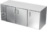 Beverage-Air - 78" Stainless Steel Back Bar w/ 3 Solid Swing Doors - BB78HC-S