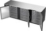 Beverage-Air - 94" Black Back Bar Refrigerator w/ 3 Solid Swing Doors - BB94HC-B