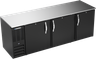Beverage-Air - 94" Black Food Rated Back Bar Refrigerator w/ 3 Solid Swing Doors - BB94HC-F-B