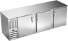Beverage-Air - 94" Stainless Steel Food Rated Back Bar Refrigerator w/ 3 Solid Swing Doors - BB94HC-F-S