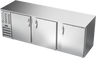 Beverage-Air - 94" Stainless Steel Food Rated Back Bar Refrigerator w/ 3 Solid Swing Doors - BB94HC-F-S