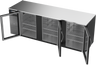 Beverage-Air - 94" Black Food Rated Back Bar Refrigerator w/ 3 Swing Glass Doors - BB94HC-FG-B