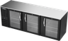 Beverage-Air - 94" Black Food Rated Back Bar Refrigerator w/ 3 Swing Glass Doors - BB94HC-FG-B