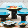 G.E.T - Brasilia 16 oz Black/Blue Cascading Bowl (6 Per Case) - B-788-BL/BK