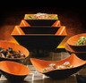 G.E.T - Brasilia 16 oz Black/Orange Cascading Bowl (6 Per Case) - B-788-OR/BK