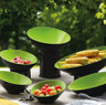 G.E.T - Brasilia 35.2 oz Black/Green Cascading Bowl (6 Per Case) - B-789-G/BK