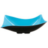 G.E.T - Brasilia 4 Qt Black/Blue Flare Bowl (3 Per Case) - ML-220-BL/BK