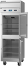 Beverage-Air - 26" Cross Temp Stainless Steel Refrigerator/Freezer w/ 2 Solid Swing Half Doors - CT12-12HC-1HS