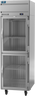 Beverage-Air - 26" Cross Temp Stainless Steel Refrigerator/Freezer w/ 2 Glass Swing Half Doors - CT1HC-1HG