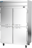Beverage-Air - 52" Cross Temp Stainless Steel Refrigerator/Freezer w/ 4 Solid Swing Half Doors - CT2HC-1HS