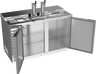 Beverage-Air - 59" Stainless Steel Two Tower Kegerator w/ Single Taps & Club Top - DD58HC-C-S