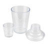 G.E.T - Specialty Drinkware 17.5 oz Clear SAN Plastic 3 Piece Shaker Set (24 Per Case) - SH-175-1-CL