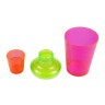 G.E.T - Specialty Drinkware 17.5 oz Neon SAN Plastic 3 Piece Shaker Set (24 Per Case) - SH-175-NEON