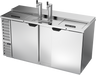 Beverage-Air - 68" Stainless Steel Two Tower Kegerator w/ Single Taps & Club Top - DD68HC-C-S