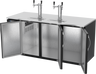 Beverage-Air - 72" Black 4 Tap Kegerator w/ 3 Solid Swing Doors - DD72HC-B