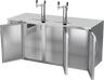 Beverage-Air - 72" Stainless Steel 4 Tap Kegerator w/ 3 Solid Swing Doors - DD72HC-S