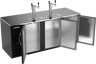 Beverage-Air - 78" Black 4 Tap Kegerator w/ 3 Solid Swing Doors - DD78HC-B