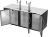 Beverage-Air - 78" Black 4 Tap Kegerator w/ 3 Solid Swing Doors - DD78HC-B