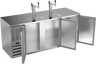 Beverage-Air - 78" Stainless Steel 4 Tap Kegerator w/ 3 Solid Swing Doors - DD78HC-S