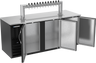Beverage-Air - 78" Black 12 Tap Kegerator w/ 3 Solid Swing Doors - DD78HC-B-12T