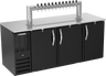 Beverage-Air - 78" Black 12 Tap Kegerator w/ 3 Solid Swing Doors - DD78HC-B-12T