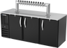 Beverage-Air - 78" Black 12 Tap Kegerator w/ 3 Solid Swing Doors - DD78HC-B-12T