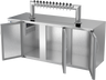 Beverage-Air - 78" Stainless Steel 12 Tap Kegerator w/ 3 Solid Swing Doors - DD78HC-S-12T