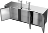 Beverage-Air - 94" Black 4 Tap Kegerator w/ 3 Solid Swing Doors - DD94HC-B