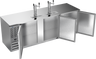 Beverage-Air - 94" Stainless Steel 4 Tap Kegerator w/ 3 Solid Swing Doors - DD94HC-S
