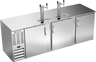 Beverage-Air - 94" Stainless Steel 4 Tap Kegerator w/ 3 Solid Swing Doors - DD94HC-S