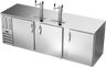 Beverage-Air - 94" Stainless Steel 4 Tap Kegerator w/ 3 Solid Swing Doors - DD94HC-S
