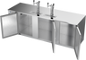 Beverage-Air - 94" Stainless Steel 4 Tap Kegerator w/ 3 Solid Swing Doors - DD94HC-S