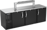 Beverage-Air - 94" Black 12 Tap Kegerator w/ 3 Solid Swing Doors - DD94HC-B-12T