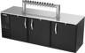 Beverage-Air - 94" Black 12 Tap Kegerator w/ 3 Solid Swing Doors - DD94HC-B-12T