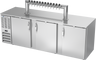 Beverage-Air - 94" Stainless Steel 12 Tap Kegerator w/ 3 Solid Swing Doors - DD94HC-S-12T