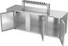 Beverage-Air - 94" Stainless Steel 12 Tap Kegerator w/ 3 Solid Swing Doors - DD94HC-S-12T