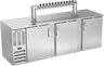 Beverage-Air - 94" Stainless Steel 12 Tap Kegerator w/ 3 Solid Swing Doors - DD94HC-S-12T