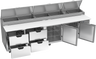 Beverage-Air - 119" Pizza Prep Table w/ 2 Doors & 4 Drawers - DPD119HC-4