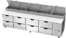 Beverage-Air - 119" Pizza Prep Table w/ 8 Drawers - DPD119HC-8