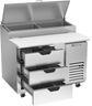 Beverage-Air - 46" Pizza Prep Table w/ 3 Drawers - DPD46HC-3